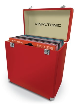 Vinyl Tonic Red PU Leather LP Case