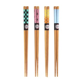 Demon Slayer Set Of 4 Bamboo Chopsticks