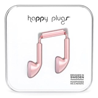 Happy Plugs Earbud Pink Gold Earphones