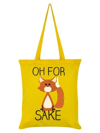 Oh For Fox Sake: Yellow Tote Bag