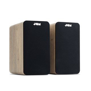 Jam Light Wood Bluetooth Bookshelf Speakers