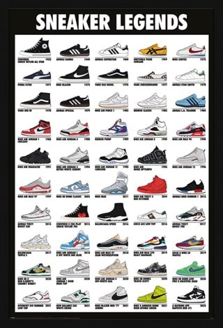 Sneaker Legends Framed Maxi Poster