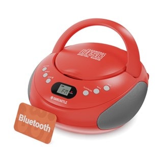 Oakcastle CD250 Red Bluetooth CD Player with FM Radio