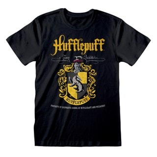 Harry Potter Hufflepuff Crest Black Tee