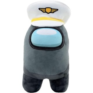 Black + Captain Hat Official Plush With Accessory (12''/30cm) Among Us Soft Toy