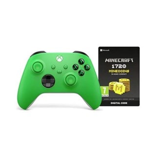 Xbox Wireless Controller - Green + 1720 Minecoins Voucher