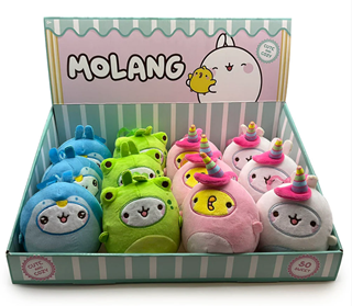 6" Molang Bag Clip Plush Assortment
