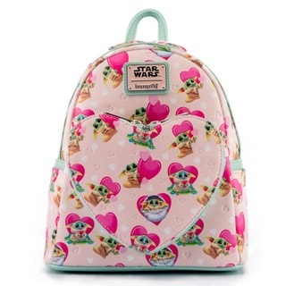 Grogu Valentines Mandalorian Star Wars Loungefly Backpack