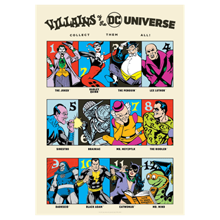 Villains DC Comics 90th Anniversary Wall Art