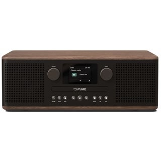 Pure Classic C-D6 Coffee Black/Walnut Bluetooth CD Player with DAB+/FM Radio