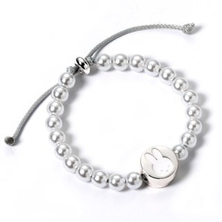 Miffy White Beaded Charm Bracelet
