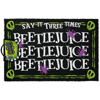 Say 3 Times Beetlejuice Door Mat