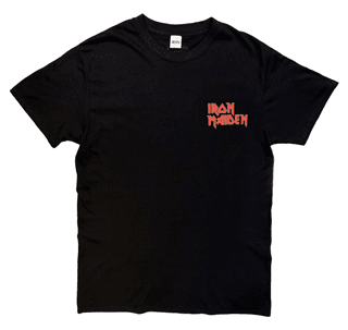 Iron Maiden Burning Ambition Pocket Logo Black Tee