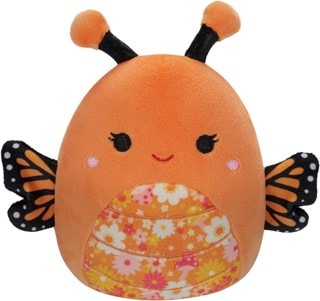 Mony Orange Monarch Butterfly With Floral Belly Squishmallows Plush