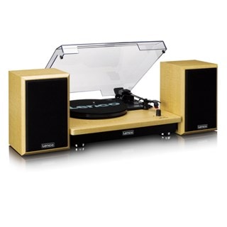 Lenco LS-100 Maple Turntable & Speakers (hmv exclusive)