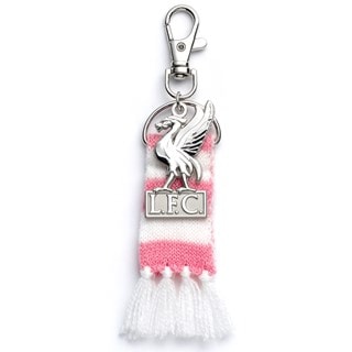 Liverpool FC Pink Striped Scarf Keyring