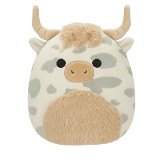 7.5" Grey Spotted Highland Cow Squishmallows Plush