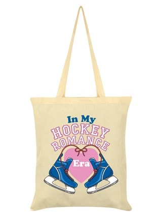In My Hockey Romance Era Cream Tote Bag