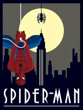 Spider-Man Hanging: Marvel Deco Canvas Print