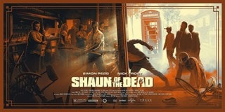 Shaun Of The Dead Foil Variant Juan Ramos 36x18  Movie Poster