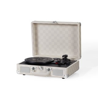 Crosley Cruiser Plus Almond Checkerboard Bluetooth Turntable