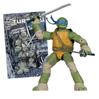 Leonardo Teenage Mutant Ninja Turtles TMNT McFarlane Page Punchers Figurine With Comic