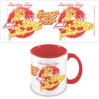 Surfer Boy Pizza (Red) Stranger Things 4 Coloured Inner Mug