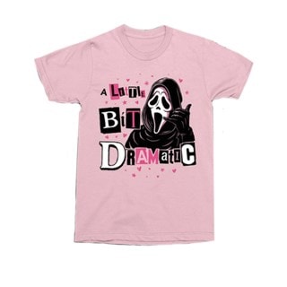 Ghost Face Little Bit Dramatic Pink Tee