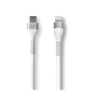 Mixx Charge White USB-C To Lightning Cable 1.2m