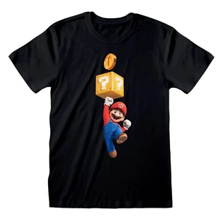 Mario Coin Block Super Mario Bros Black Tee
