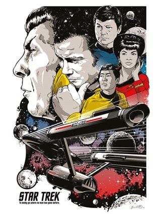 Boldly Go Star Trek 50th Anniversary Canvas Print 60 x 80cm