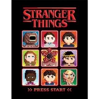 Press Start Stranger Things 5 30cm x 40cm Framed Print