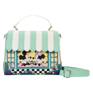 Mickey And Minnie Date Night Diner Crossbody Bag Loungefly