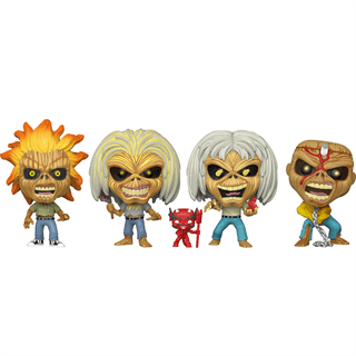 Eddie Iron Maiden Glow In The Dark (4 Pack) (hmv Exclusive) Pop Vinyl