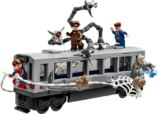 Spider-Man vs Doc Ock Subway Train Scene Marvel LEGO