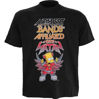 With Satan Simpsons Tee