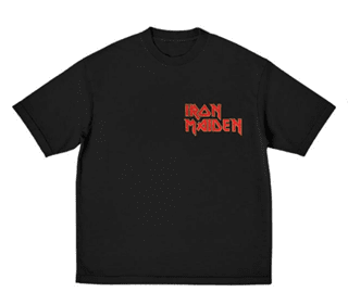 Iron Maiden Burning Ambition Pocket Logo Black Tee