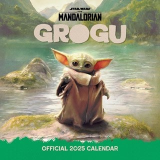 Mandalorian Grogu Star Wars 2025 Square Calendar