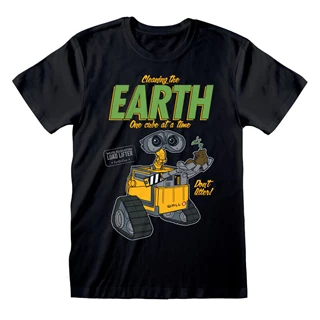 Cleaning The Earth Wall-E Black Tee