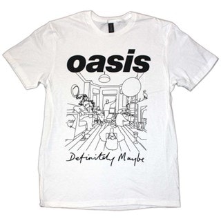 Oasis Definitely Maybe Line Drawing White Tee