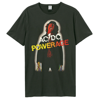 AC/DC Powerage Album Cover Charcoal Tee