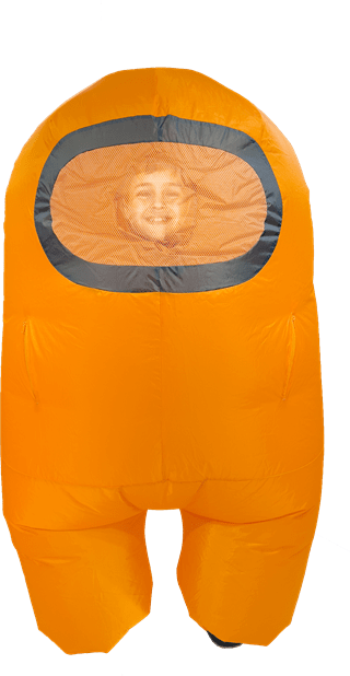 Among Us: Orange (Size 2 Kids) Official Inflatable Costume