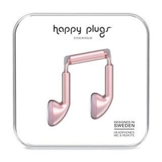 Happy Plugs Earbud Rose Gold Earphones