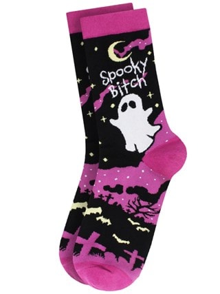 Spooky Bitch Twisted Soles Size 3-7 Socks
