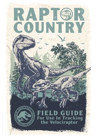 Raptor Country Jurassic World A3 Art Print