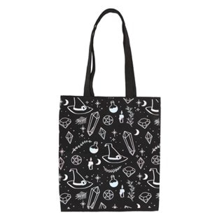 Crystal Witch Print Tote Bag