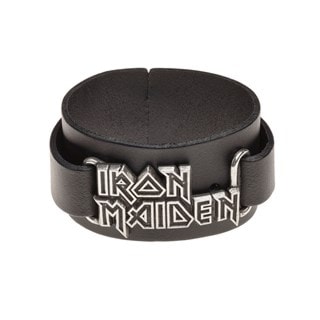 Iron Maiden Logo Bracelet Leather Wriststrap Jewellery