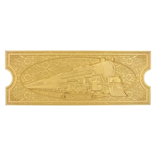 The Polar Express 24K Gold Plated Train Ticket