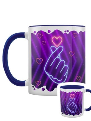 Finger Heart K-Pop Coloured Inner Mug