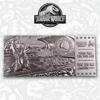 Jurassic World: Mosasaurus Silver Plated Metal Replica Ticket (online only)